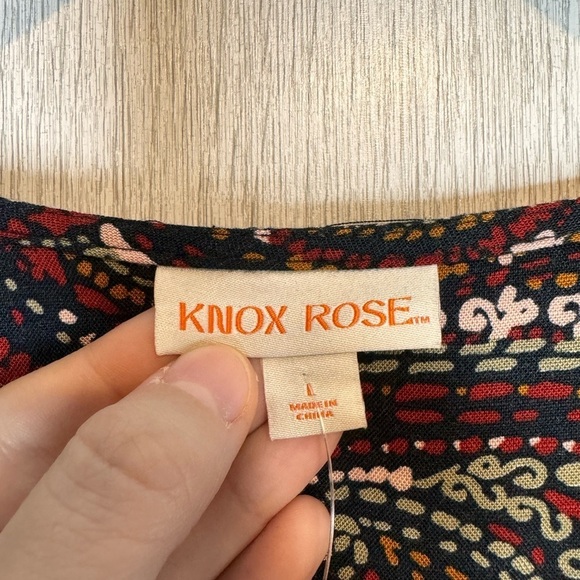 🎯 Knox Rose Maxi Dress Womens Large Night Sky Paisley Button Front Boho Cottage - Picture 4 of 9